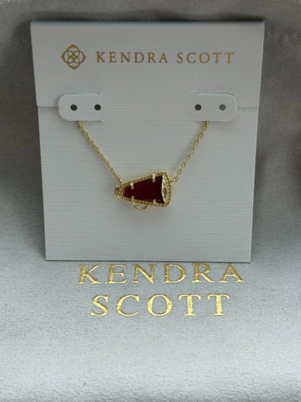 Kendra Scott Red Cup-Shaped Pendant Necklace